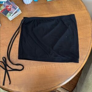 Black mini skirt